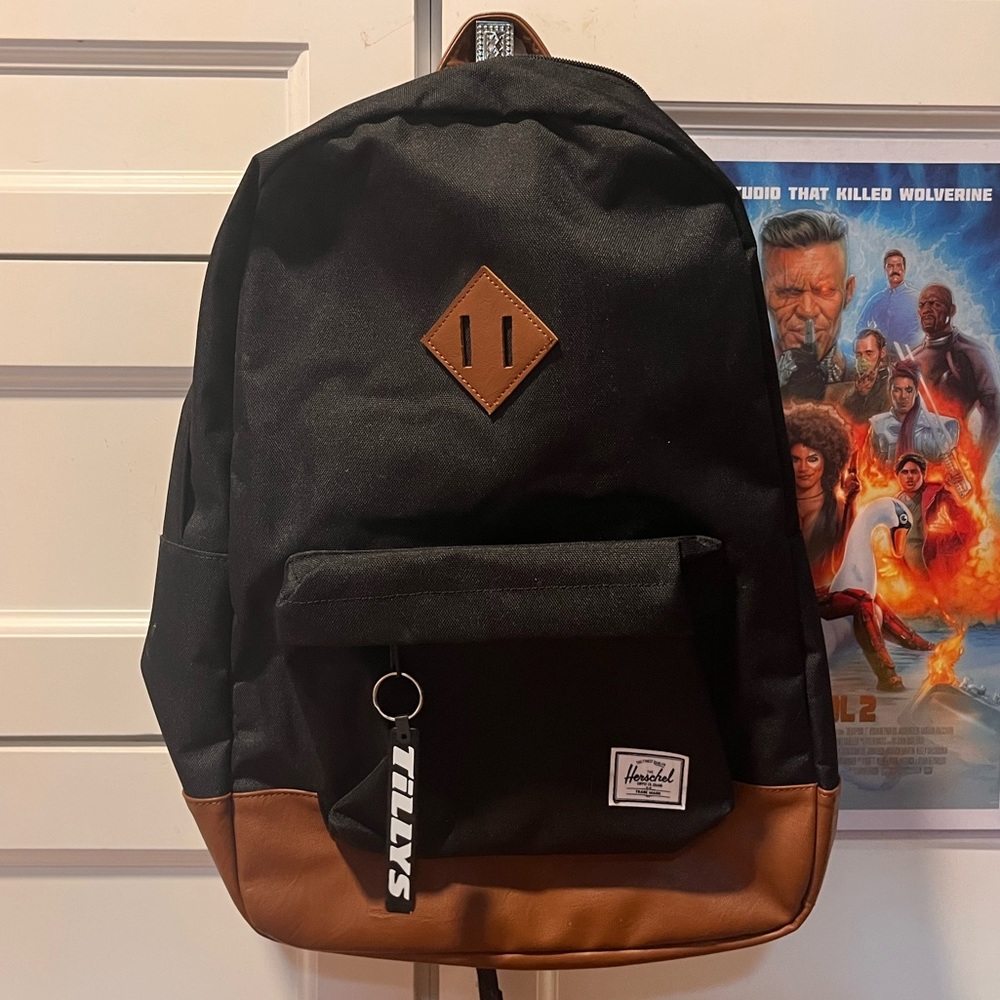 Herschel Black and Brown Backpack